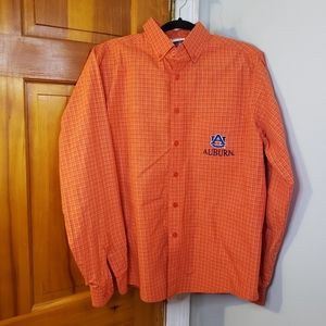 Red Oak Sportswear Men's Auburn Tigers Long Sleeved Button Up Shirt NWOT